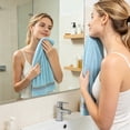 thumbnail image 6 of Kyusrd Cotton Hand Towels for Bathroom Gym,Dormitory essentials,Soft Absorbent Hand Towels for Face Spa Bath Gym Kitchen,Blue,32x72cm, 6 of 6