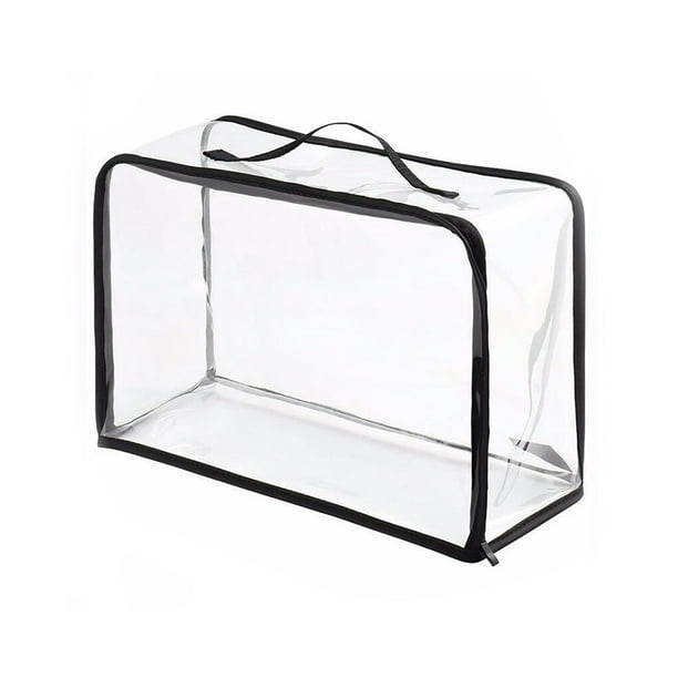 Billuyoard Bolsa de almacenamiento Cajas transparentes a prueba de polvo Funda protectora impermeable Bolsas Ropa Cubierta colgante a prueba de Almacenamiento y organización del hogar Negro L