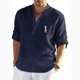 thumbnail image 3 of Camisetas de manga larga holgadas de algodón y lino de alta calidad para hombre, ropa informal de verano con estampado de kárate Kyokushin, moda 2023, 3 of 5