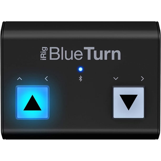 IK Multimedia iRig BlueTurn - Girador de página inalámbrico, interruptores de pie silenciosos retroi