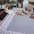 thumbnail image 3 of Outdoor Rugs 8‘x10’ Waterproof for Patios Clearance,Plastic Straw Mats for Backyard,Porch,Deck,Balcony,Reversible,Diamond, 3 of 7