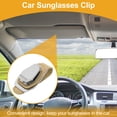 thumbnail image 2 of Unique Bargains Car Sunglasses Clip Universal Sun Visor Sunglasses Holder for Car Metal Suede Beige 9.5x5.3cm 1 Pcs, 2 of 7
