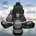 thumbnail image 7 of DIKSOAKR 2PCS Front Car Seat Covers Fit for Nissan Frontier 2009-2024 2025 Faux Leather Seat Covers Waterproof Anti-Slip Automotive Seat Cushion(Black&Grey)-Only 2 Front Seat Covers, 7 of 7