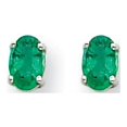 thumbnail image 1 of 14K White Gold Emerald Earrings, 1 of 2