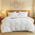 thumbnail image 2 of Regency Heights Twin/Twin XL Duvet Cover Set, Soft Duvet Cover, 2-Piece Dorm Bedding Set with Pillow Shams, White, 2 of 6