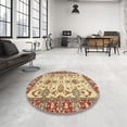thumbnail image 3 of Ahgly Company Indoor Rectangle Abstract Mustard Yellow Oriental Area Rugs, 5' x 7', 3 of 6