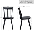 thumbnail image 6 of Duhome Mid-Century Modern Black Solid Wood Spindle Back Dining Chairs,Set of 6, 6 of 7