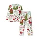 thumbnail image 1 of Balery Snowflakes Santa Claus Pijama para Hombre de Dos Piezas con Manga Larga, Conjunto de Dormir y Descanso Suave con Bolsillos-XX-Large, 1 of 7