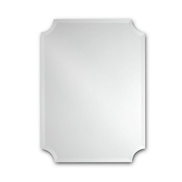The Better Bevel Frameless Rectangle Wall Mirror Bathroom, Vanity