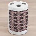 thumbnail image 1 of African Ceramic Toothbrush Holder, Abstract Composition with Indigenous Elements and Traditional Design, Decorative Versatile Countertop for Bathroom, 4.5" X 2.7", Multicolor, 1 of 4