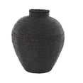 thumbnail image 6 of DecMode 13" Handmade Wrapped Pot Black Metal Vase, 6 of 9