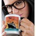 thumbnail image 2 of 3drose, Tropical Ship Cruise, 15oz Two-tone Black Mug, 2 of 6