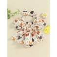 thumbnail image 4 of Bagilaanoe Newborn Baby Girl Rompers Dress Print Short Sleeve Bodysuits + Headband 3M 6M 12M 18M Infant Patchwork A-line Dresses, 4 of 8