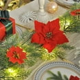 thumbnail image 5 of Luoshdecor Christmas Garland with Light,Artificial Xmas Poinsettia Spruce Garland for Garden Home Winter New Year Decorations, 5 of 6