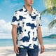 thumbnail image 3 of Fotbe Cute Cartoon Dinosaurs Camisa Hawaiana para Hombre Unisex – Camisa Casual de Verano con Botones de Manga Corta de Algodón y Lino,3X-Large, 3 of 7