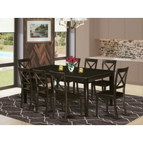 East West Furniture Dining Room Set Cappuccino, HEBO9-CAP-W