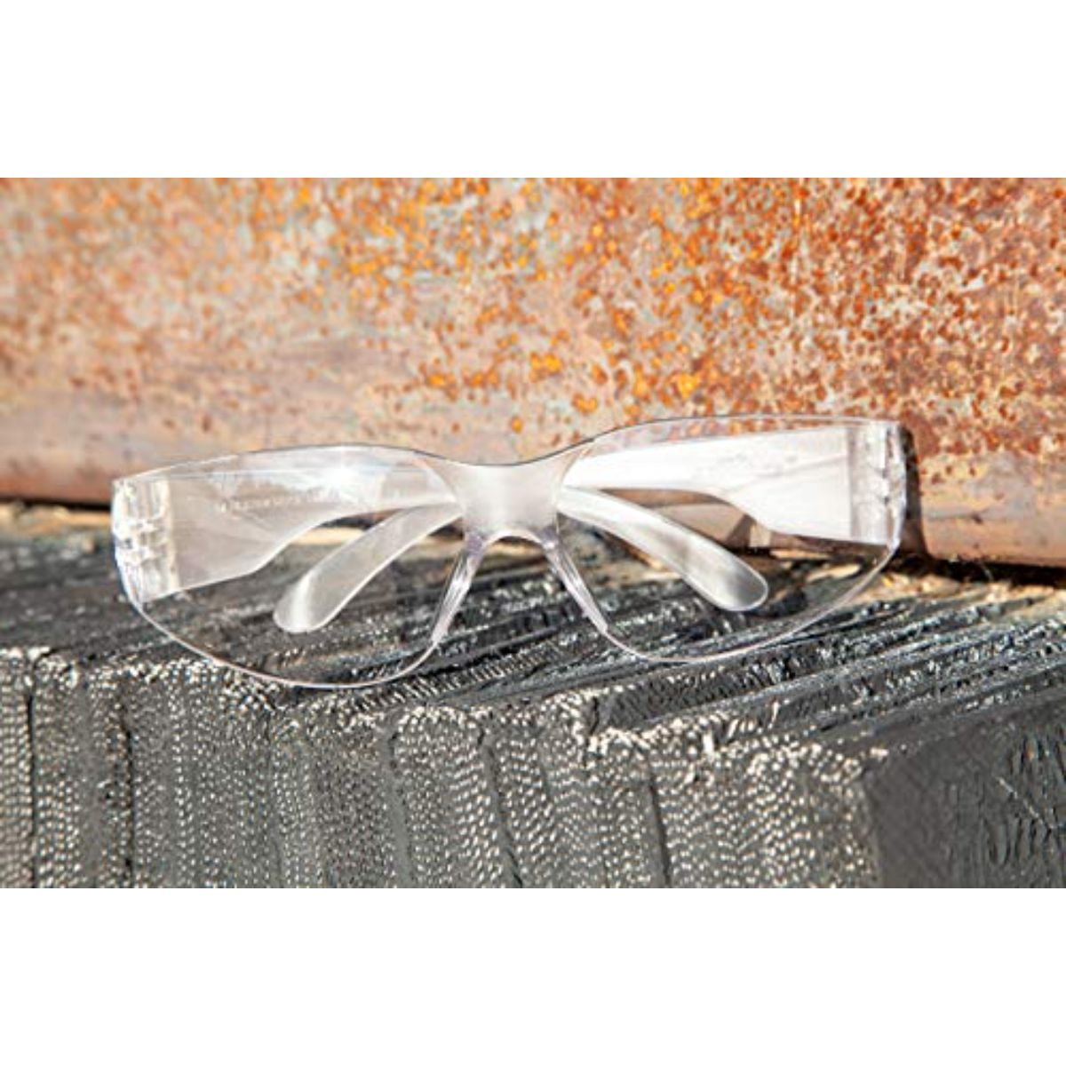 Safe Handler Hyline 12 Pack Clear Lens Clear Temple Safety Glasses For Men/Women, UV Protection