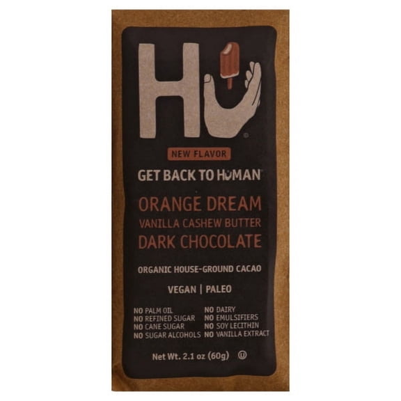 Hu Orange Vanilla   Cashew Butter Chocolate Bar, 2.1 Oz