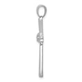 thumbnail image 2 of 14k White Gold 1/20ct. Diamond Cross Pendant Charm, 2 of 4