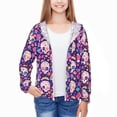 thumbnail image 3 of Cauagu cute rainbow mushroom Skull Print Sun Protection Jacket for Teen,Full-Zipper Long Sleeve Sun Shirts with Pockets UV Hoodie Shirts Outdoor Athletic Jacket-Large, 3 of 7