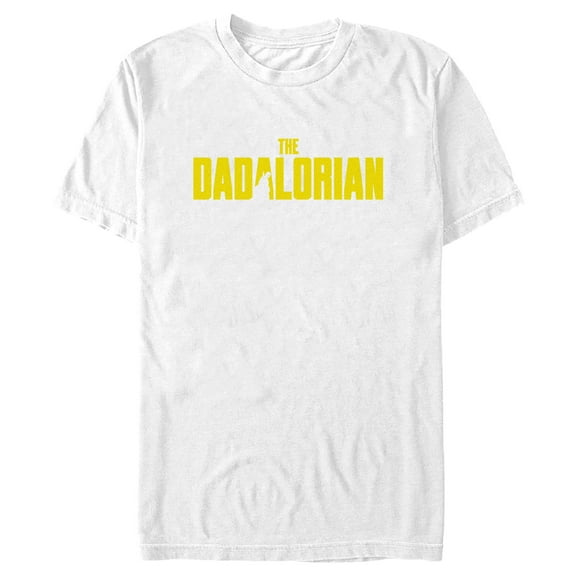 Men's Star Wars: The Mandalorian Father's Day The Dadalorian Logo Graphic Tee White 2X Large
