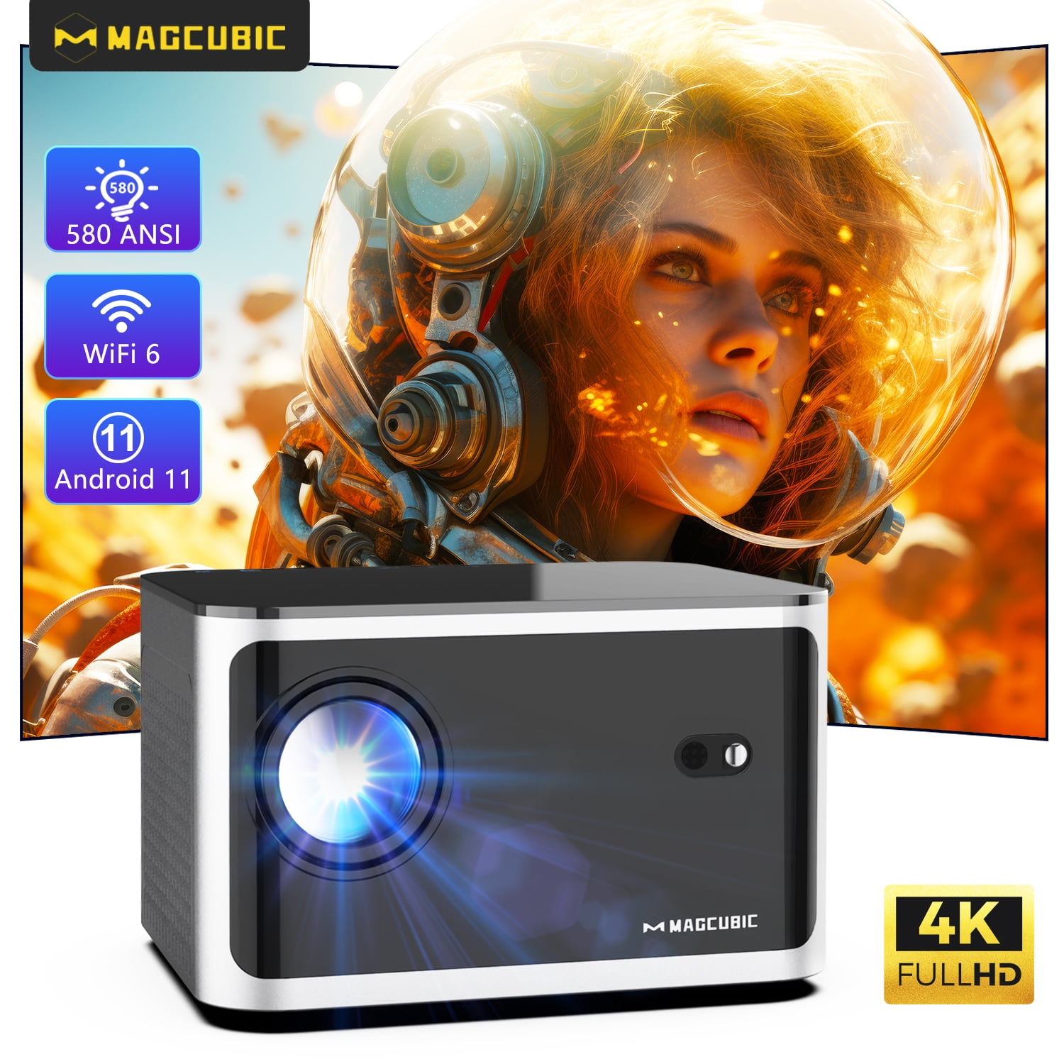 Electric Focus 5G Wifi & Bluetooth 1080P Projector, 13000L