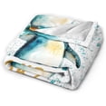 thumbnail image 3 of Penguin Throw Blanket Cute Penguin Plush Fleece Soft Cozy Cartoon Penguin Gifts Blanket for Kids Girls Boys Adults Couch Bed Chair Office Dorm Decor 60''''X80'''', 3 of 4