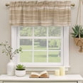 thumbnail image 2 of 2 Pack Valances for Window, Brown Short Curtains for Kitchen Bedroom Living Room, Vintage Modern Abstract Art Ombre Rod Pocket Small Window Treatment Valance Drapes 60 x 18 Inch, 2 of 8