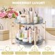 thumbnail image 3 of Rotating Perfume Organizer,Acrylic Makeup Organizer Tray Rotating Stand,Bathroom Storage Skin Care Organizer Cosmetic Storage (2 Tier Transparent), 3 of 4