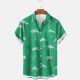 thumbnail image 4 of Camisetas de Lino para Hombres Vintage Bowling Manga Corta Cuello Cubano, Retro Playa Y Verano Hombre Manga Corta Botón Abajo Camisetas, 4 of 6