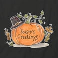 thumbnail image 2 of Season's Greetings T-Shirt | Cute Autumn Black Tee Gift, 2 of 5