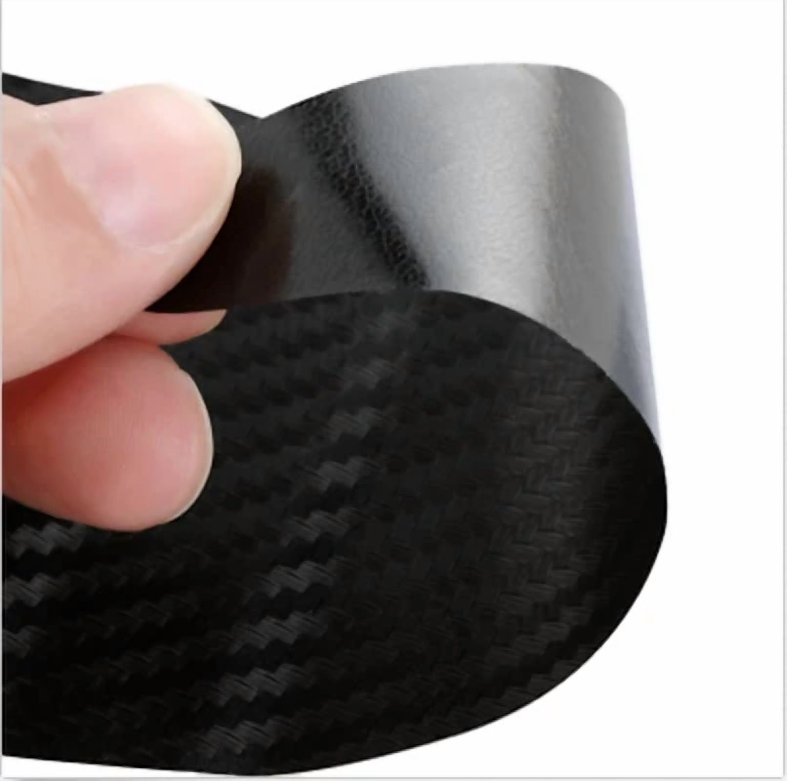 PRIME- Car Accessories Rear Bumper Trunk Tail Lip Protect Carbon Fiber Stickers Black