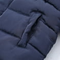 thumbnail image 2 of Gibobby Chamarra de invierno para bebé niñoAbrigo para niños, chaqueta de invierno para bebés, niñas, niños, con capucha, prendas de vestir para niños pe(Marina, 12-18 Meses), 2 of 5