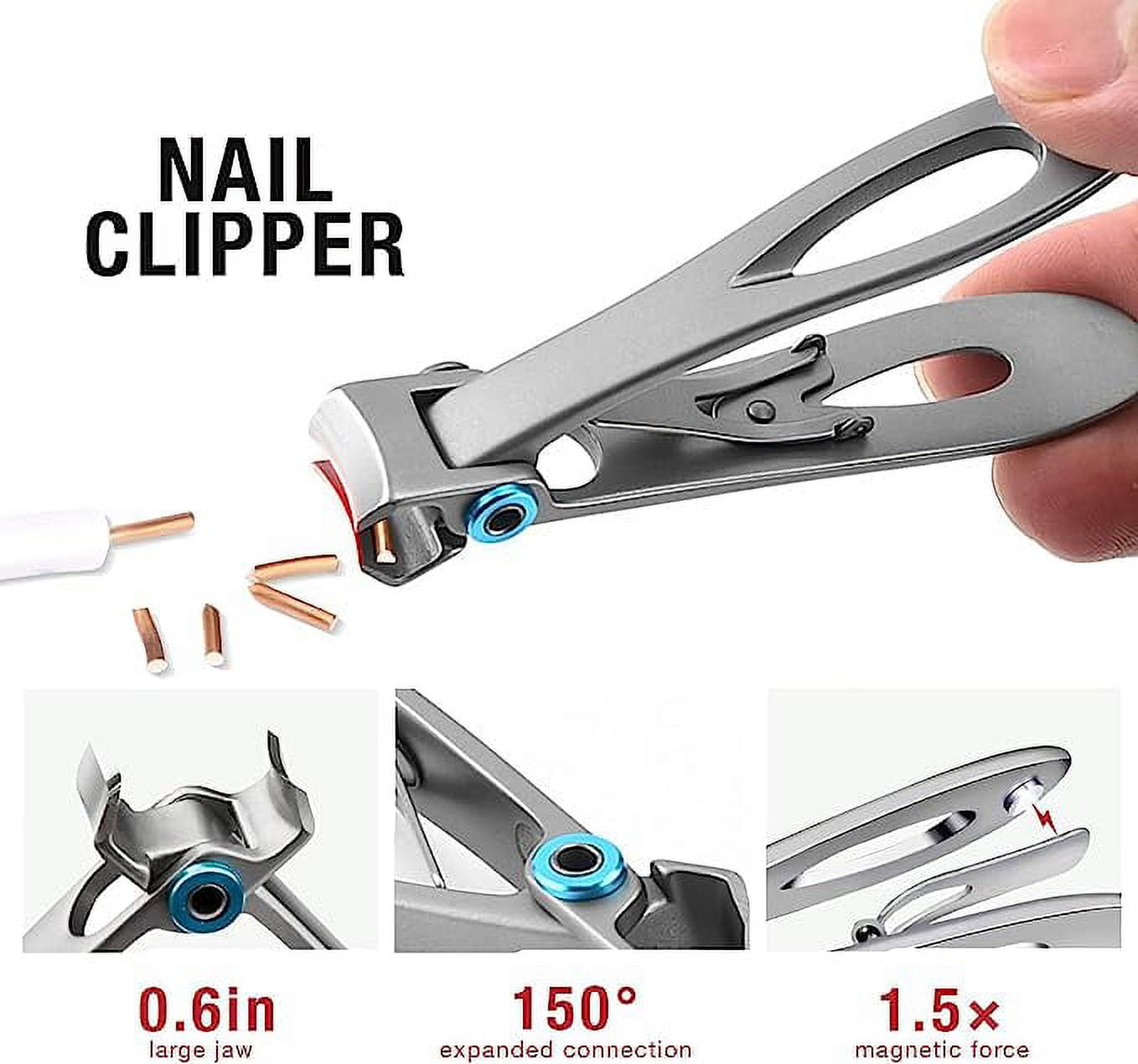 Pureskin Ingrown Toenail Tool, Nail Clippers for Men & Women, Toenail Clippers for Seniors Thick Toenails, Professional Toenail Clippers