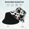 thumbnail image 6 of PAYOHTO Cow Skin Pattern Fashionable Bucket Hats for Women Men, Beach Summer Outdoor Fisherman Hat for Boy Girl, 6 of 8