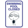 thumbnail image 1 of Swimming Pool Closed Sign, Pool Sign, Vinyl Sticker, 1 of 1