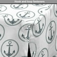 thumbnail image 4 of Anchor Dog Crate Cover, Floral Patterned in Marine Rope Circles Monochrome Navy Summer, Easy to Use Pet Kennel Cover for Medium Large Dogs, 35" x 23" x 27", Black White, by Ambesonne, 4 of 6