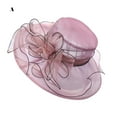 thumbnail image 1 of Agiferg Flower Net Yarn Sun Hat Beach Sunscreen Sunhat Female Organza Top Hat, 1 of 2