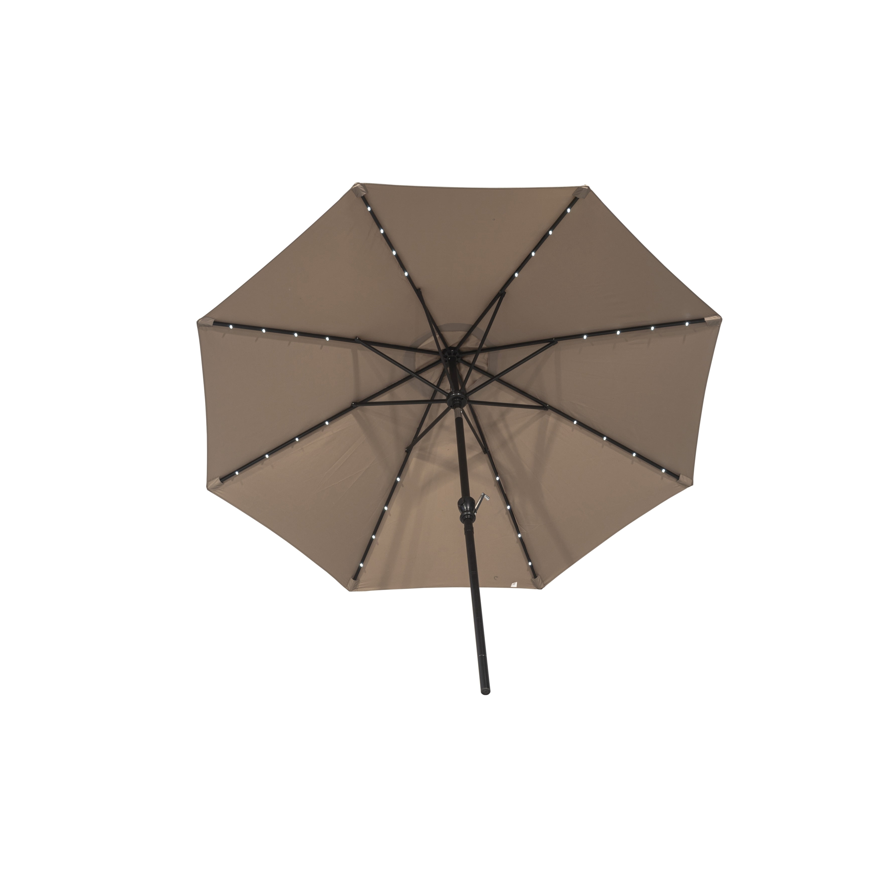 Donglin Furniture 9 ft. Aluminum Market Solar Outdoor Patio Umbrella in Red Beige