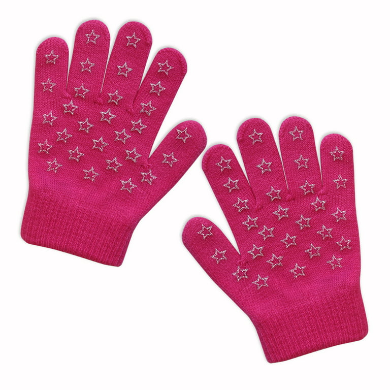 EvridWear Boys Girls Magic Stretch Gripper Gloves 3 Pair Pack (Camo,  L/8-14Years)