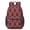 Red and Brown, variant on Red and Black Checkered Pattern 17" School Backpacks for Teens,Waterproof Oxford Fabric,S-Shape Padded Straps for School,Travel,Hiking,Camping
