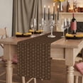 thumbnail image 2 of Table Runners 70 Inches Long Dress Scarves, Dark Brown Rattan Farmhouse Coffee/Dining/Kitchen Table Decor, Holiday Table Runner, Vintage Abstract Wicker Texture 13x70 Inch, 2 of 9