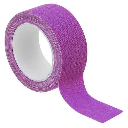 Uxcell 1 inch x 16.5 feet Neon Gaffer Cloth Tape, 1 Roll Fluorescent Adhesive Tape Black Light Glow Tape, Purple