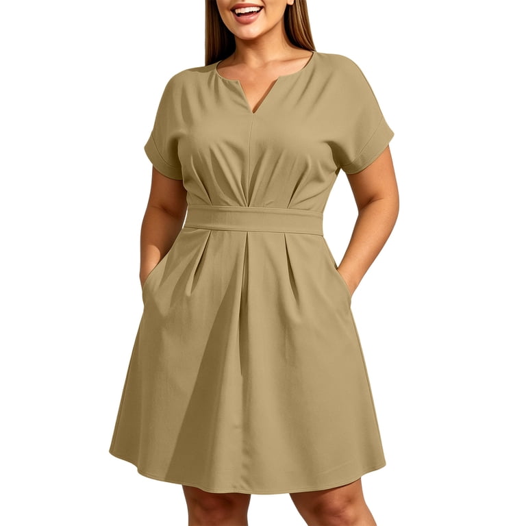 best style dress for short plus size Primavera Couture -14064 Short Curve dress 14 / IVORY