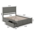 thumbnail image 7 of AFI Madison Queen Platform Bed with Matching Footboard and Storage Drawers, Grey, 7 of 7