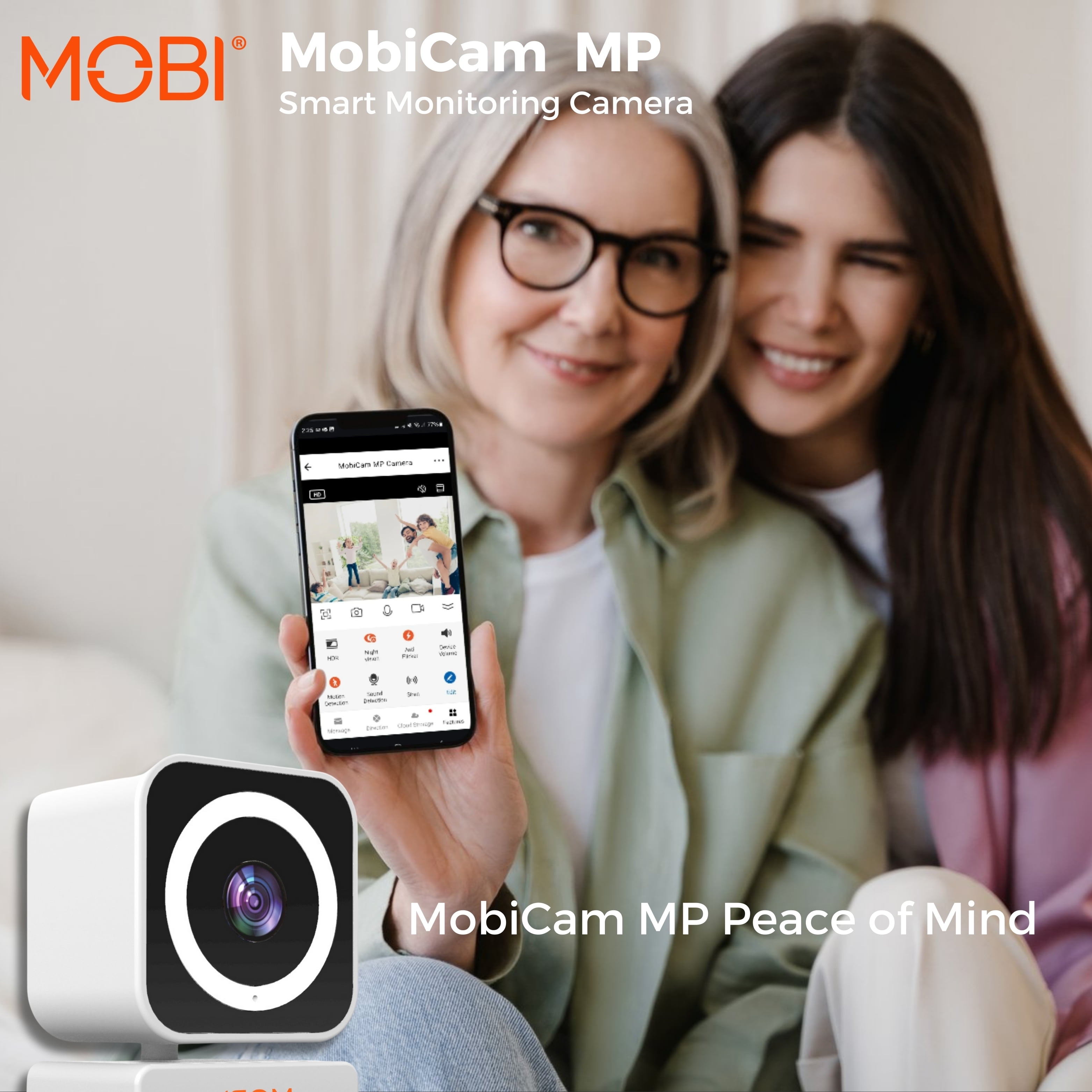 MobiCam MP Smart Baby & Nursery Monitoring Camera with Dual band and BLE Connectivity