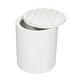 thumbnail image 3 of Modern Farmhouse White Drum End Table, 3 of 5
