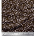 thumbnail image 1 of Soimoi Brown polyester Crepe Fabric Artistic Floral Print Sewing Fabric Yard 52 Inch Wide, 1 of 3