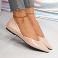 thumbnail image 6 of Women Casual Shoes Pointed Toe Ballet Shoes Slip On Casual Shoes Daily Footwear Minimalist Soft Sole Shoes For All Day Comfortable Wear ,Us Size:6.5, 6 of 9