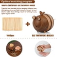 thumbnail image 2 of ACDANC 1000 Count Bamboo Toothpicks Barbecue,Fruits and Teeth Cleaning - Round Double-Pointed Wooden Toothpicks,For Appetizers,Olives, 2 of 6